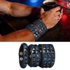3Pcs Punk Bracelets for Night Activities Square Stud Leather Wrist Chain Comfortable Design Lightweight Wear Bangle