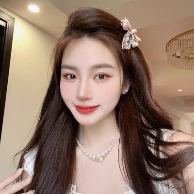 Bow Artificial Hairpins For Women Girls Sweet Hair Clips Versatile Side Clip Exquisite Hair Accessories Gifts