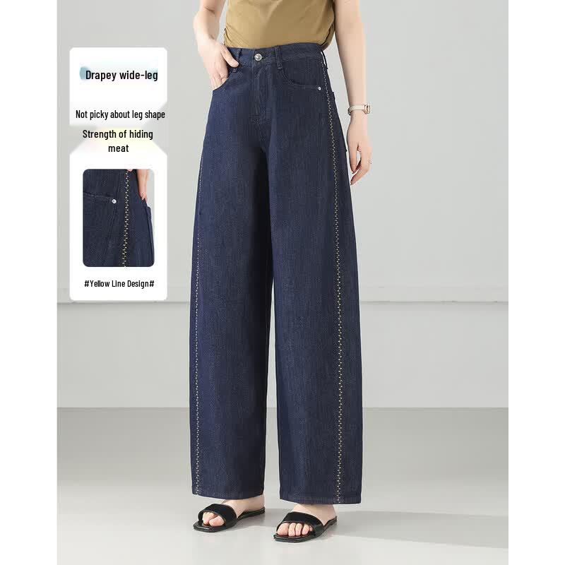 TERRE BLEUE Women s High-Waist Wide-Leg Jeans 29