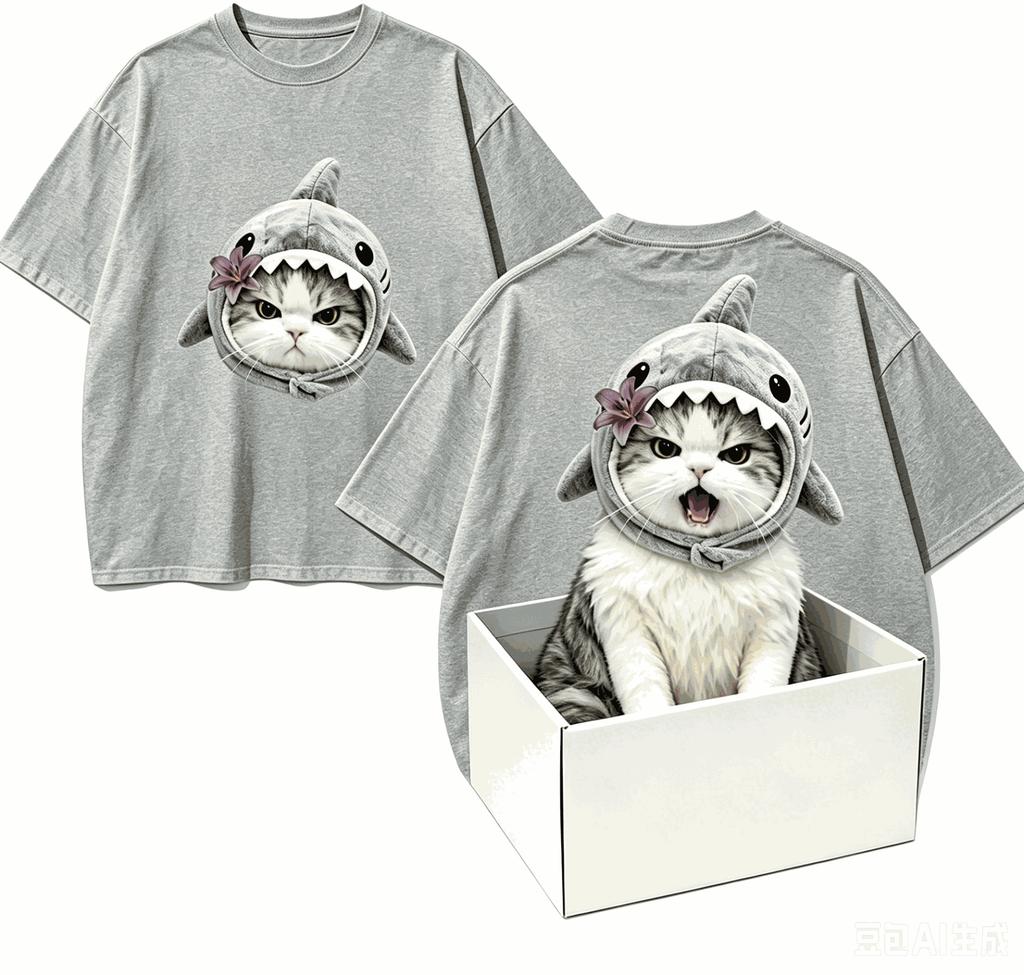 Cute cat Gift T-shirt Men Women Harajuku Oversized Unisex Short Sleeve Streetwear high quality Couples hot product Comfortable