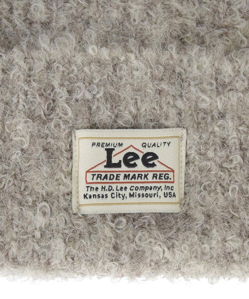 LEE Boucle Knit Label Beanie Beige