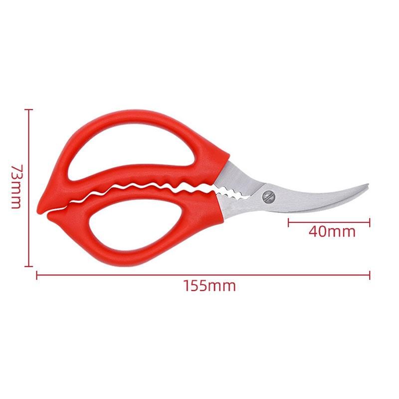 Elbow Stainless Steel Sharp Blade Kitchen Shrimp Clippers Remove Shrimp String Peel Household Seafood Scissors