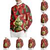 Men's Printed Round Neck Long Sleeve Ribbed Knit Sweatshirt