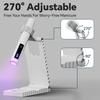 Portable Handheld Mini UV Nail Lamp with Timer, Adjustable Stand and Indicator, Rechargeable LED Nail Light for All Gel Nails