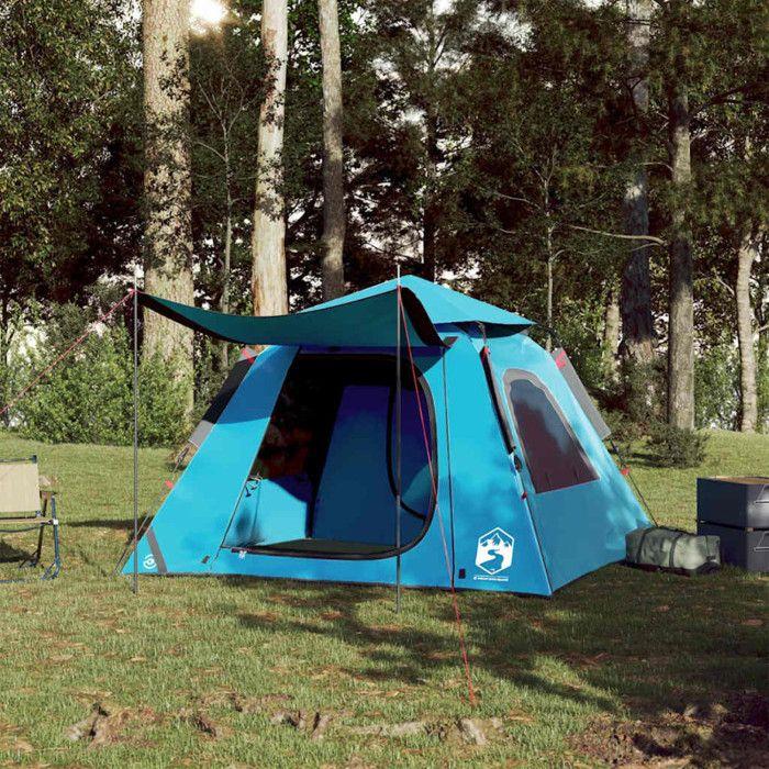 VidaXL 4-Person Dome Camping Tent Blue Quick Release 4004144