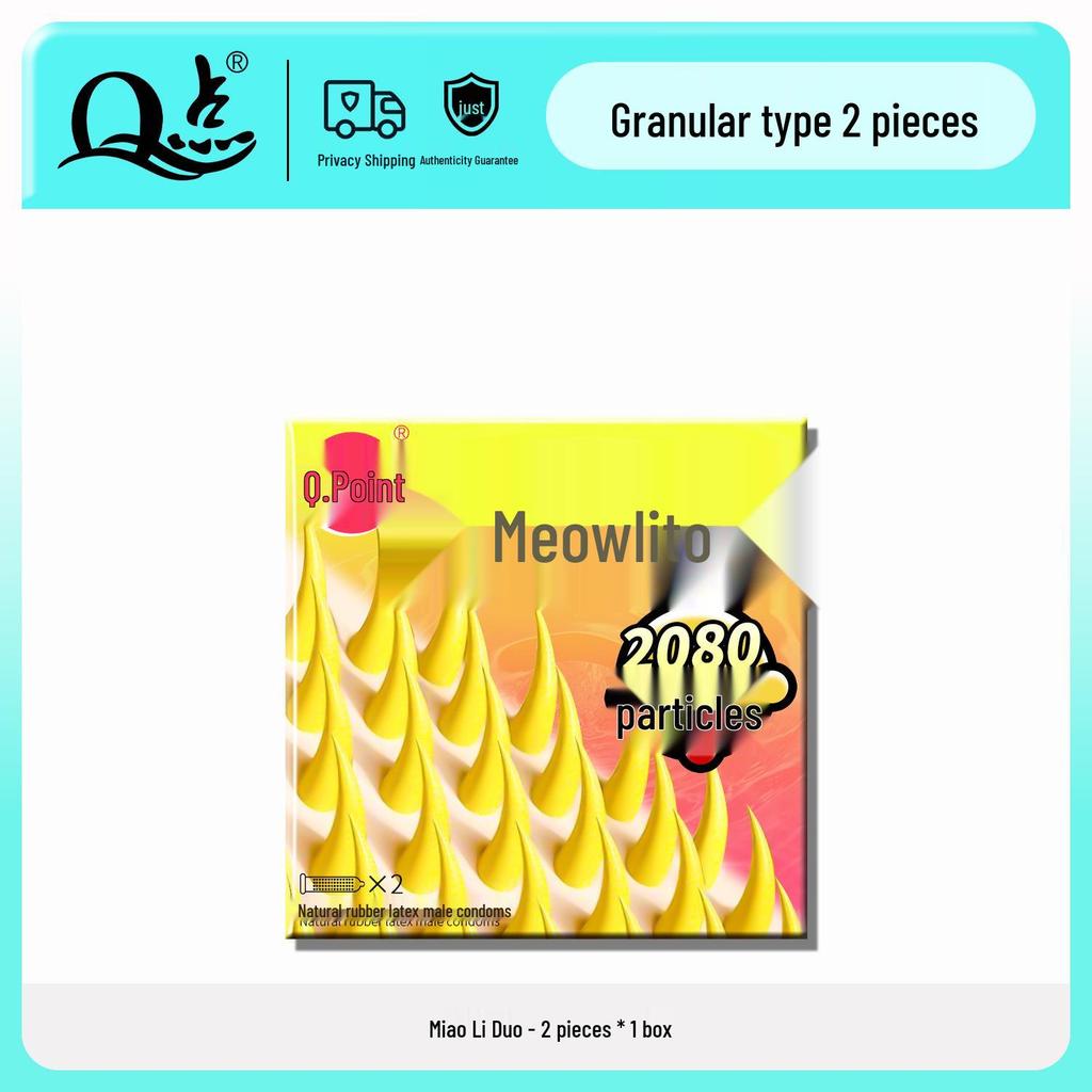 Q-point Ultra-thin Clitoral Stimulating Beaded Condoms - Long-lasting and Safe for Men