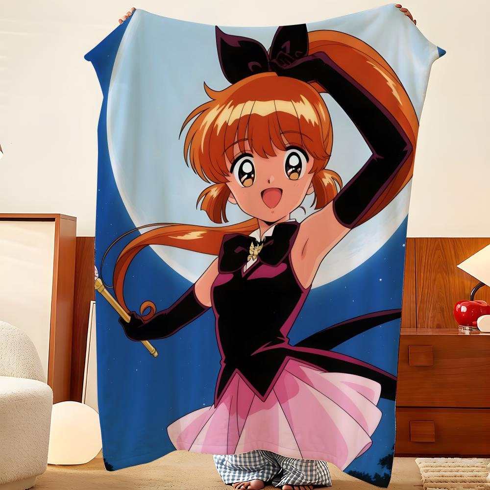 Anime S-Saint T-Tail Throw Flannel Throw Blanket, Lightweight Cozy, Durable Washable cute Cool