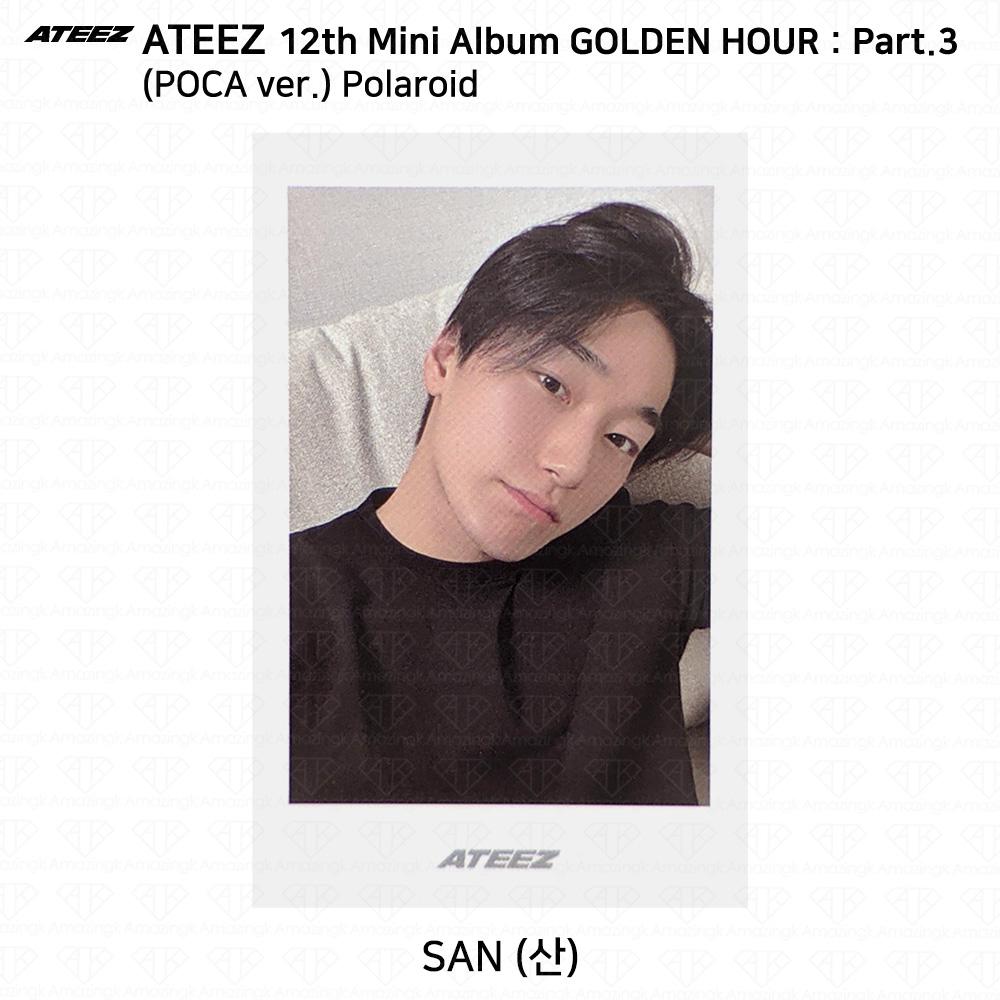 

ATEEZ 12-й мини-альбом Golden Hour Part.3 версия POCA. Официальная фотокарточка QR-карта San - Polaroid