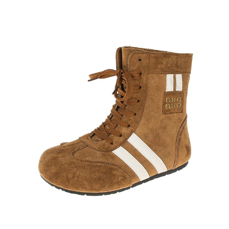 

Casual Shoes Womens Autumn Winter Suede Boots New Design Fashion Ankle Boots Short Boots for Women High-top Leisure Sneaker 41 верблюд