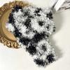 Thick Plush Faux Shearling Scarf Spotted Pattern Curly Fleece Collar  Outdoor Shopping