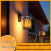 High Power Solar Flame Lantern: Outdoor Retro Style Clip Pendant for Garden & Landscape