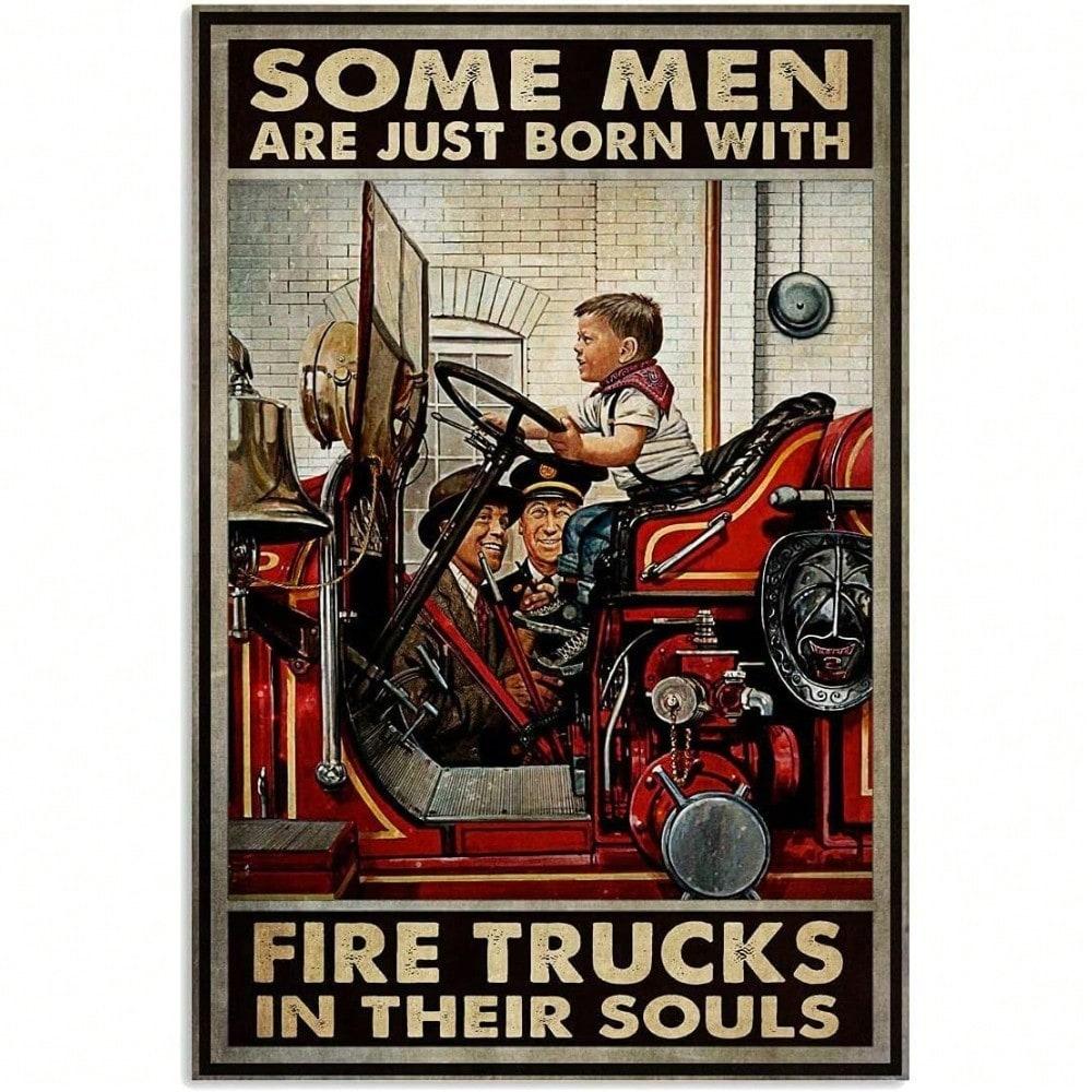 Firefighter Courage Tin Metal Sign Vintage Rustic Wall Art Home Garage Bar Decor разноцветный