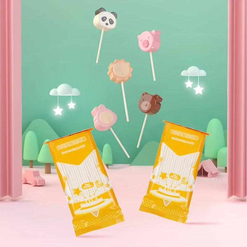 20/80/100 Stücke Kunststoff Lutscherstäbchen Sicher Weiß Kuchen Sucker Sticks Für Schokolade Zucker Süßigkeiten Lollypop DIY Form backformen Werkzeug