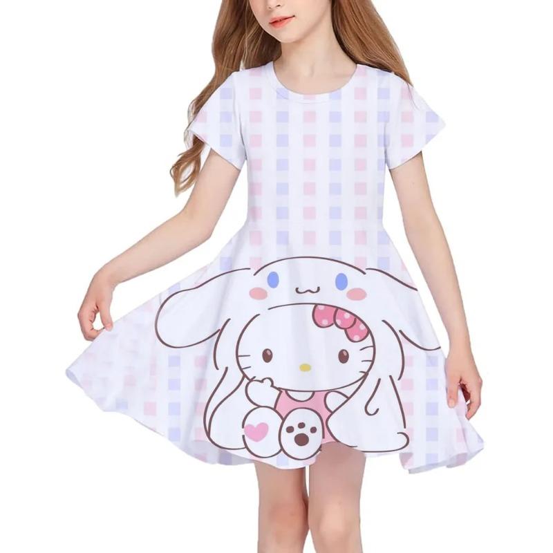 

Летнее Новое Детское Платье Без Рукавов С Принтом Hello Kitty Для Девочек 3-14 Лет 110