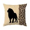 Afrikanische Graslandtier-Silhouette Kissen Kissenbezug Polyester Kissenbezug Dekokissen für Sofa Heimdekoration Kissenbezug