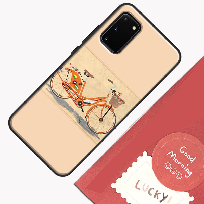 Bike Cycling Art Case For Samsung Galaxy S22 S21 S23 Ultra Note 20 S8 S9 S10 Note 10 Plus S20 FE Back Cover