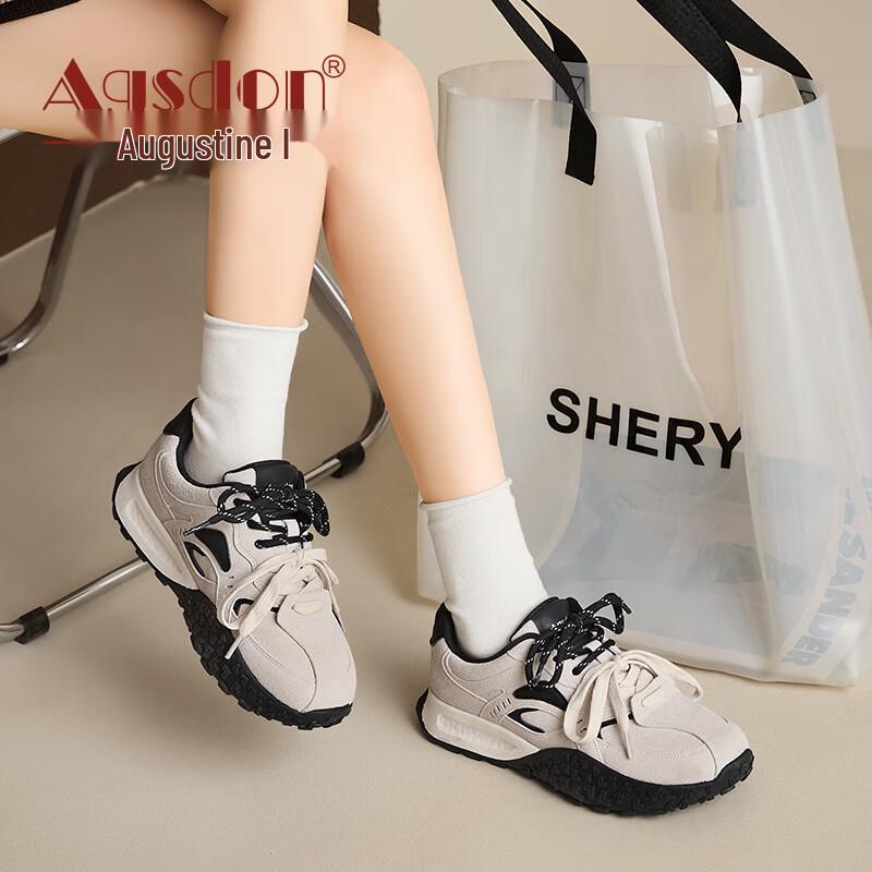 Agsdon Women s Retro Platform German Training Shoes 37