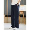 Old Qian Style Pure Linen Pants Men's Summer Thin Straight Trousers Foreign Trade Men's Cotton and Linen Casual Pants