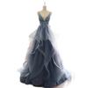Bel Canto Solo Performance Suit Student Art Test Dress Mori Host Evening Dress High-end Light Luxury Niche Blue