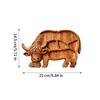 Highland Cow Wooden Charcuterie Board Wooden Heart Shaped Food Platter For Food Snacks Fruits Meats Party Family Gathering