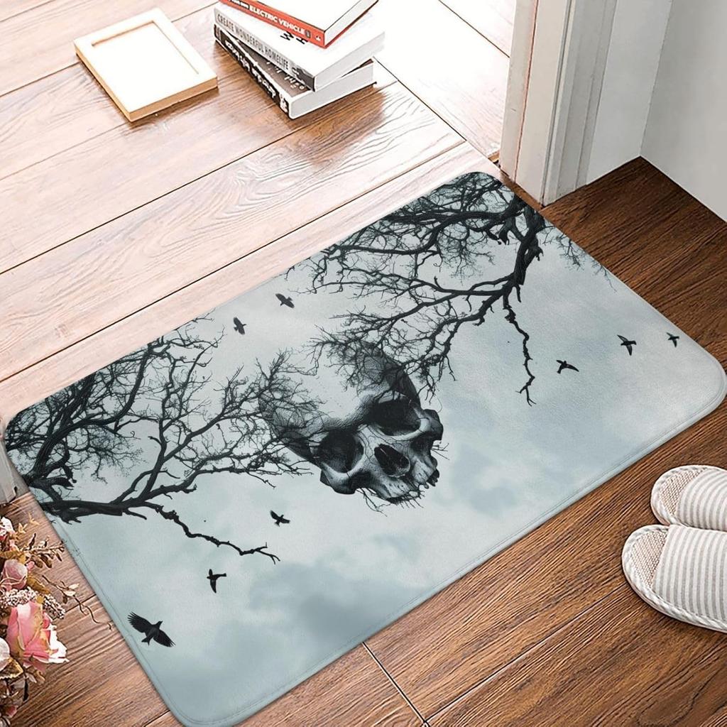 Vintage Dragonfly Doormat for Entryway, Floral Botanical Indoor Door Mat, Non-Slip Floor Rug for Kitchen, Bedroom, Living Room,
