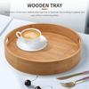 Promotion! Round Serving Bamboo Wooden Tray for Dinner Trays Tea Bar Breakfast Food Container Handle Storage Tray 3 Eco-Friendly