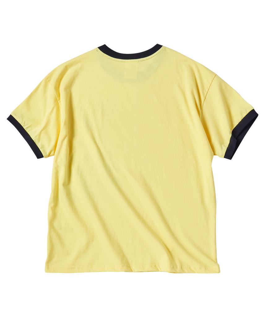 Eontaiteulseoul Unicorn Typo Ringer Crop Short Sleeve Yellow