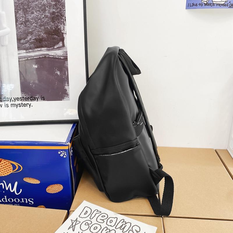 Backpack Female Student Bag Solid Color