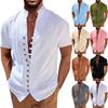 New Men's Retro Casual Loose Fitting Short Sleeved Printed Shirt