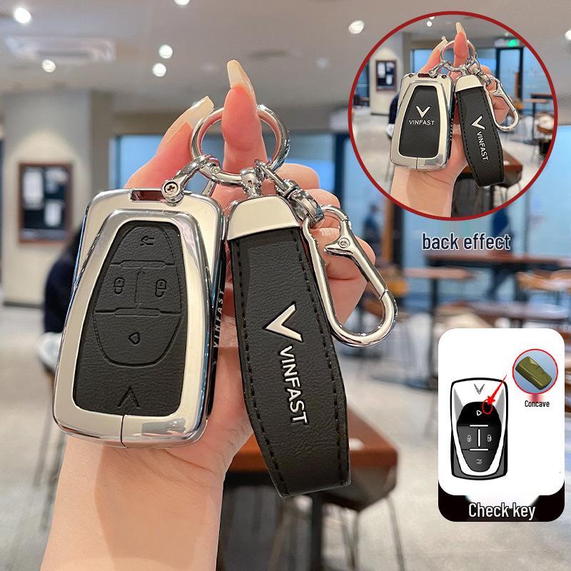 Étui à clés VF8 Haut de gamme pour VINFAST: Coque Protectrice V3 avec Boucle