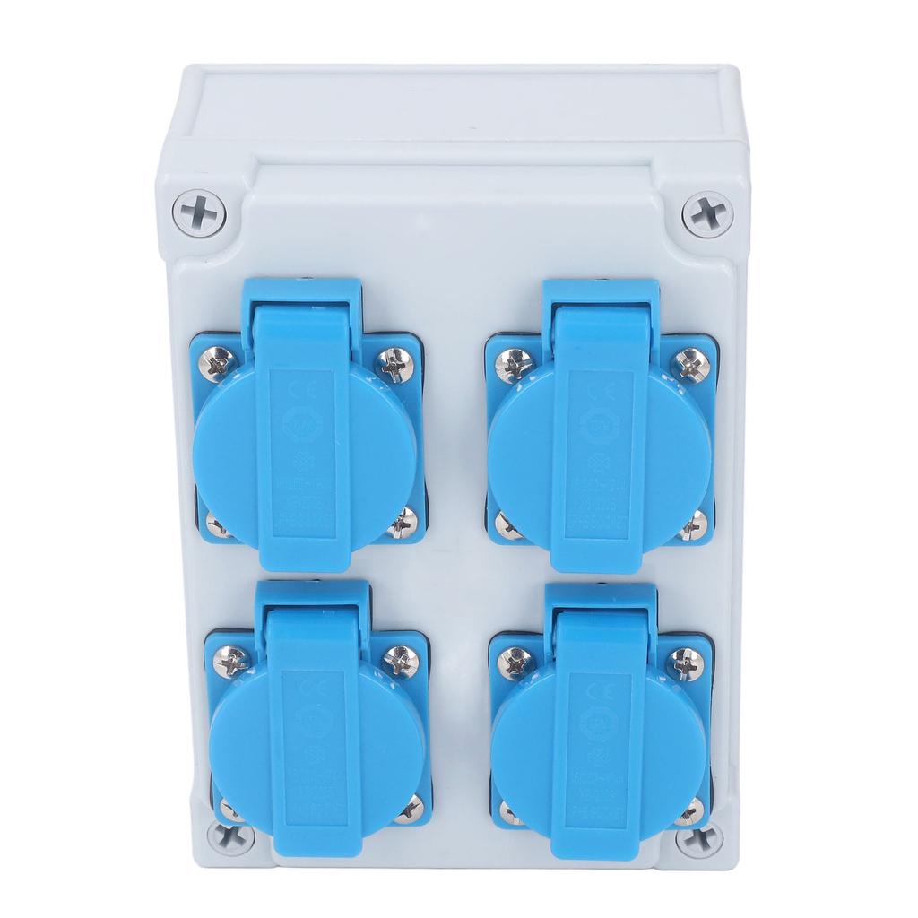 Europäische Wandsteckdose 4P IP44 Wasserdichter Gebäudestromverteiler für Gartengarage Badezimmer 250V