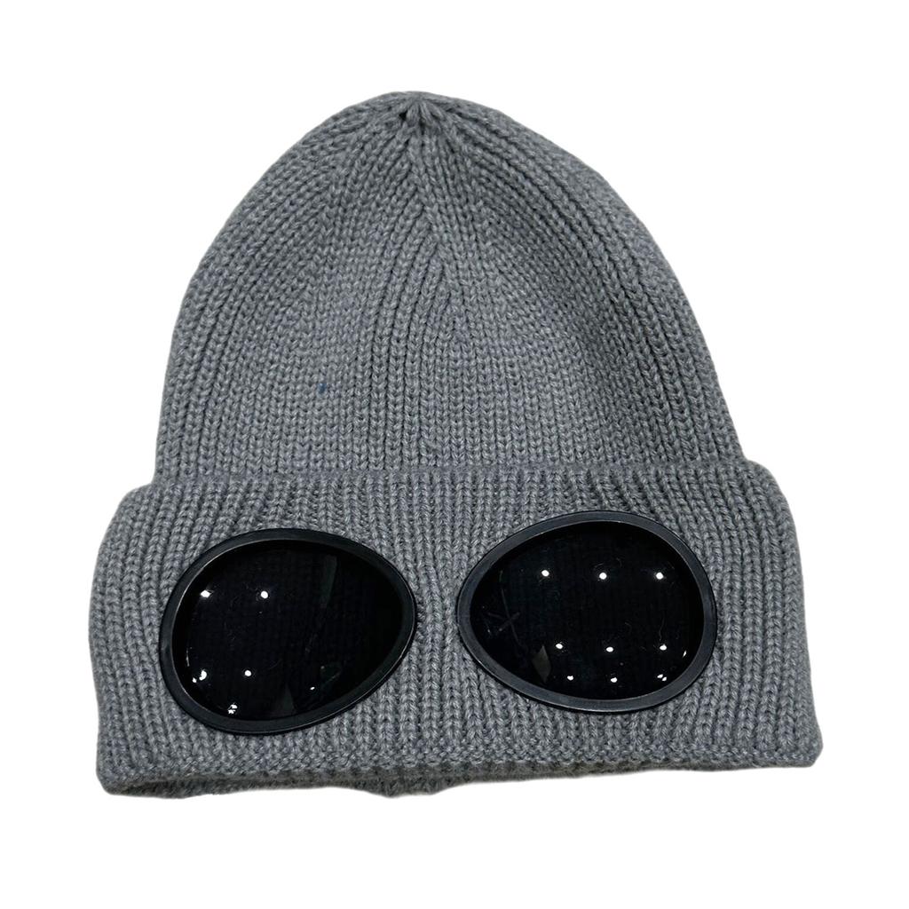 Fun Skull Hat Knit Hat with Decorative Goggles Hat Pullover Unisex Hat Skull Caps 2000s for Outdoor Activity
