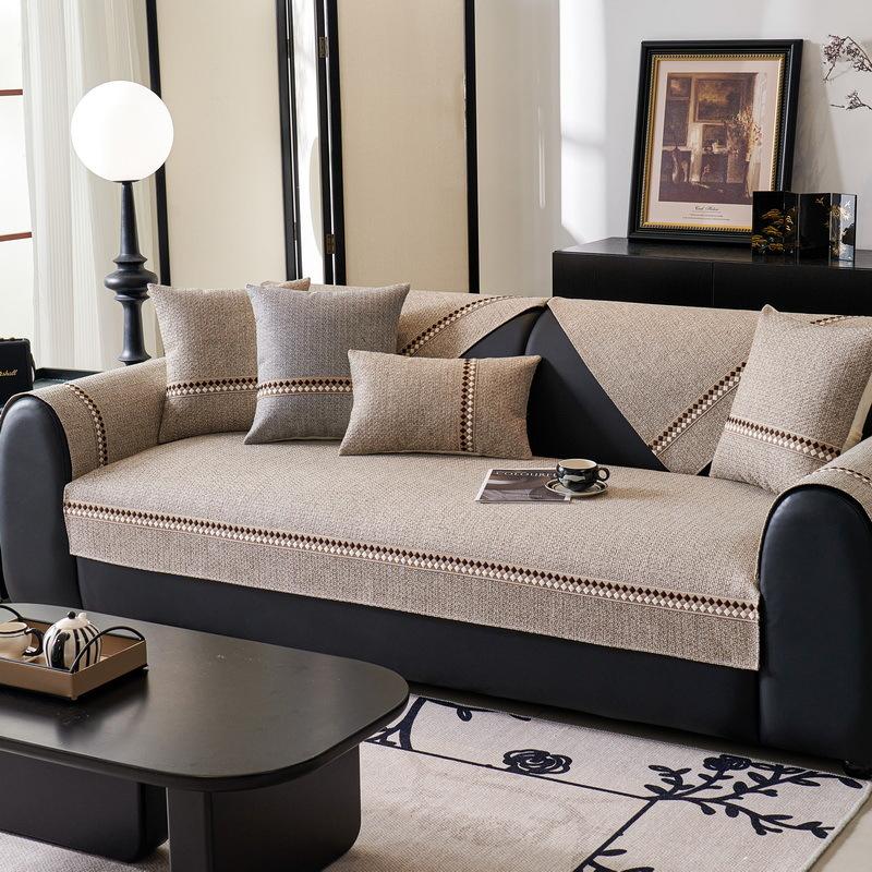 New Minimalist And Modern Chenille Sofa Cover Four Season Universal Anti Slip Dustproof Sofa Cover Hood Cloth Cover Cloth