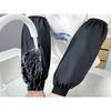 2pcs Heavy-Duty Black Faux Leather Arm Sleeves - Waterproof & Oil-Resistant for Kitchen, Occupational Work & Industrial Use