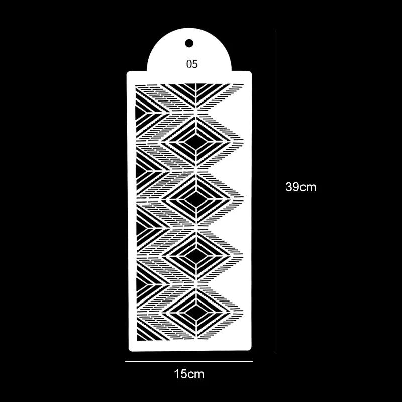 Kek Sprey Şablonu Plastik Dekorasyon Aletleri Hamur Kalıbı Kurabiye Damgası Tatlılar İçin Kabartma Aleti Boyama Çizim Şablonu