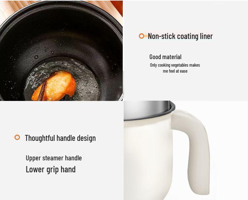 Multifunctional Electric Cooking Pot: Mini Rice Cooker & Stir-Fry Hot Pot for Student Dorms