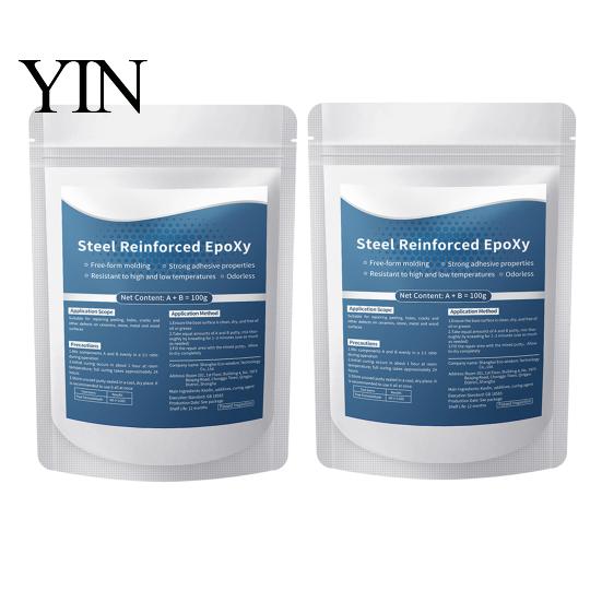 Stucco Epossidico per Legno 1/2 Pezzi 100G Stucco Rinforzato con Acciaio, Argilla Modellabile Multiuso per Crepe, Riparazione Perdite, Stucco Riempitivo per Crepe, Riparazione Rapida