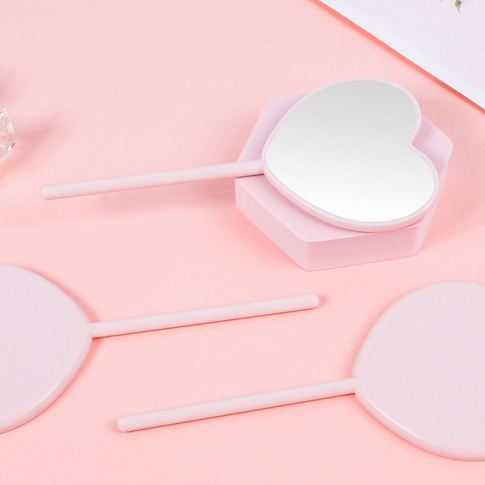 

Handmade Hand-held Makeup Mirror DIY Heart-shaped Mirror Creative Love Heart Handle Mirror Girls