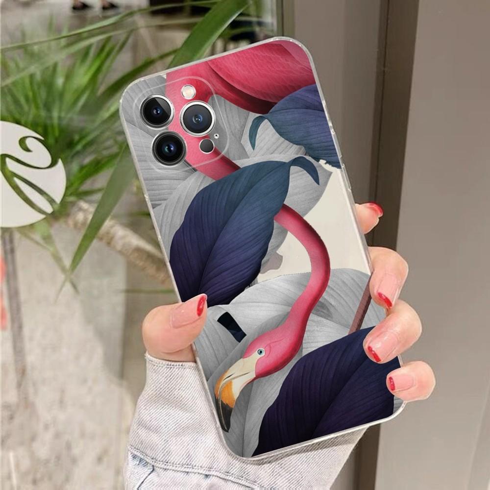 Fashion Flamingo Phone Case For IPhone 15 13 14 Pro Max XS XR 12 11 Pro 13 Mini 6 7 8 Plus Soft Clear Back Cover