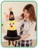 Cartoon Fire Extinguisher Plush Pillow with Road Cone Backrest and Warning Sign Prop