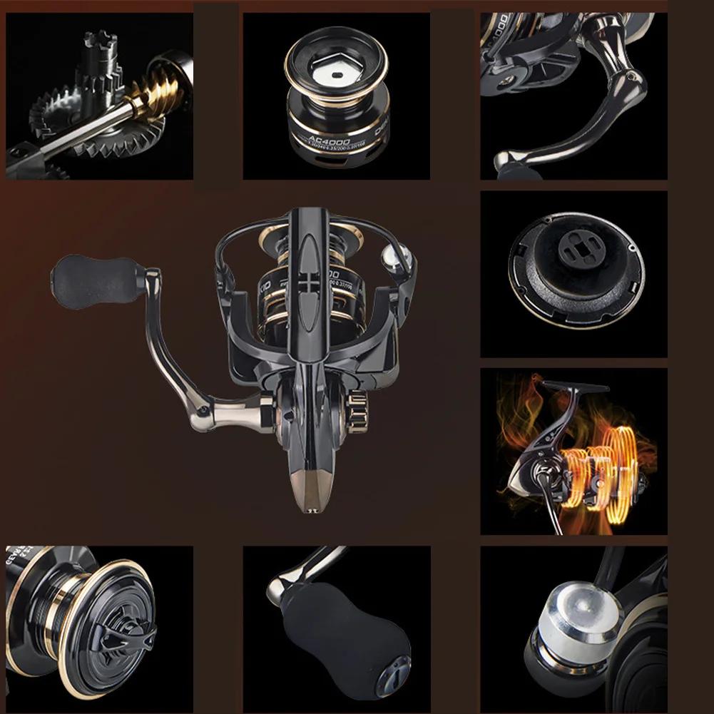 Fishing Reel All Metal Spinner Wheel Carp Raft Fishing Reel 2000-7000 Series Wheel Metal Spool Handle Jig Sea Fishing Tackles