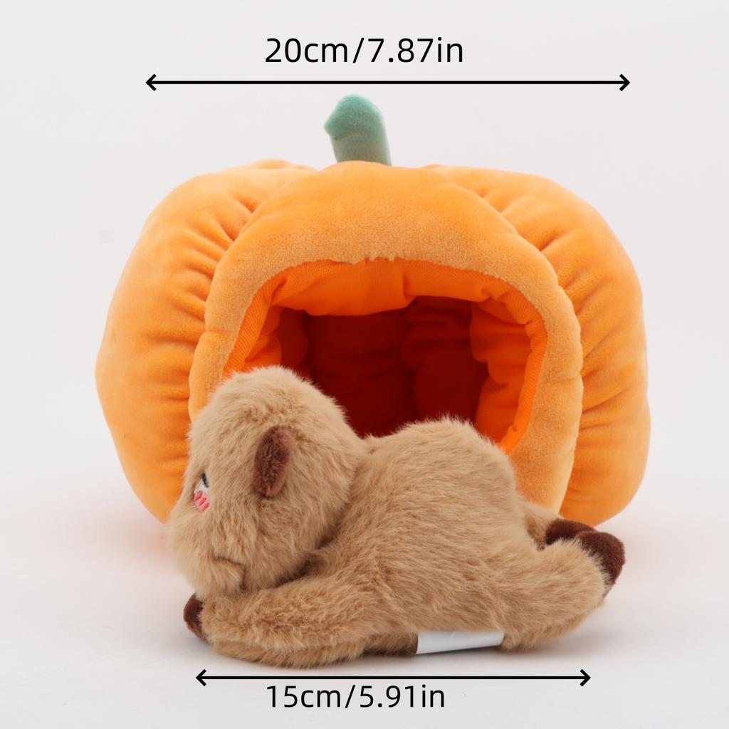 Adorable Pumpkin Capybara Plush Toy-2-in-1 Reversible Stuffed Animal Cute Spooky Holiday Capybara/Pumpkin Present Children Spooky Holiday Horror