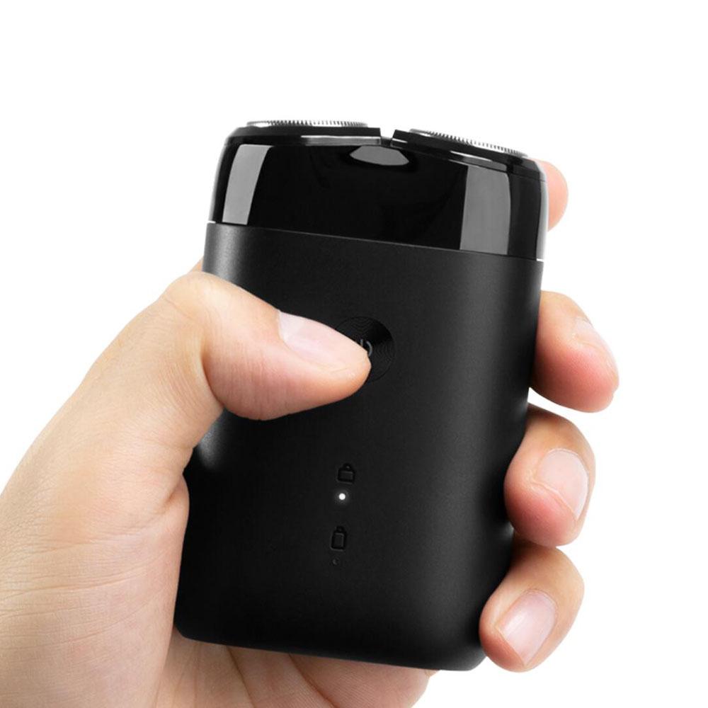 

Электробритва с двойным лезвием, портативная бритва для сухой и влажной уборки, триммер для бороды, резак для бороды, USB аккумуляторная для мужчин, бритвенный станок