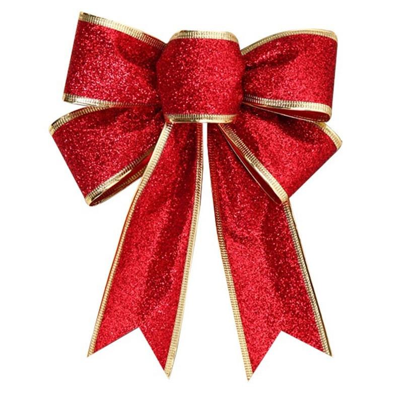 Bows Christmas Large Tree Bowknot Ornaments Party Gift Accessory For Wreath Xmas