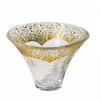 Mount Fuji Cup Gold Foil Crystal Glass Sake Cup