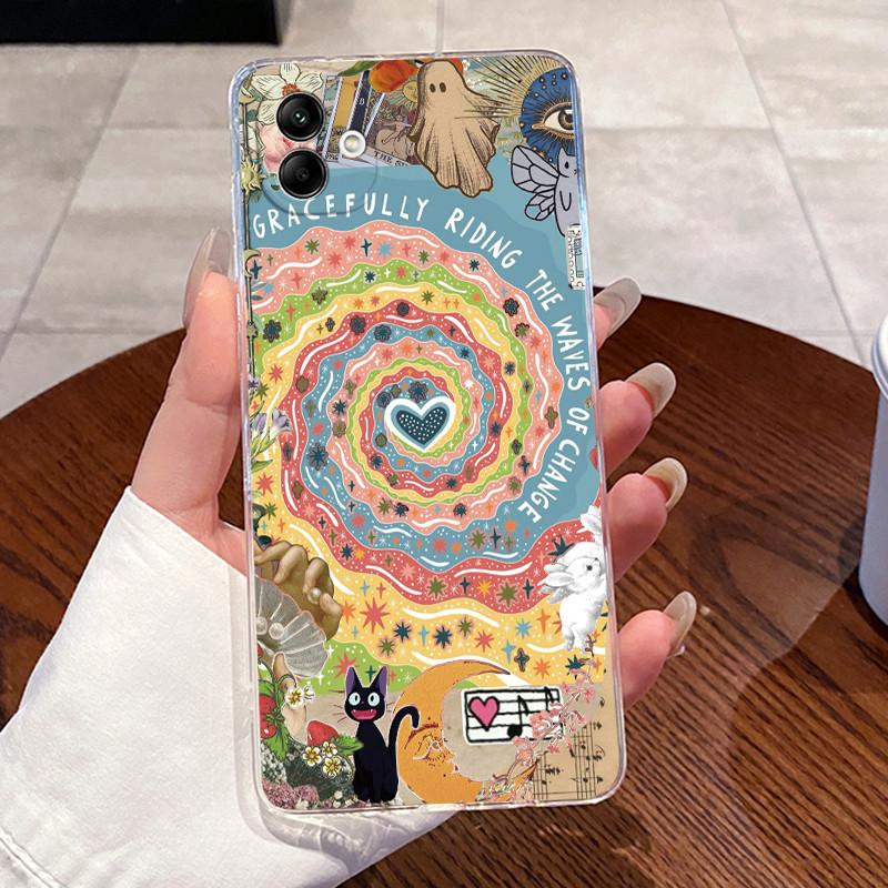 For Samsung Galaxy A04e A04 Case For Samsung A05 Coque Samsung A07 4G Capa Clear Silicon Soft TPU Back Cover Cute Cat Phone Case