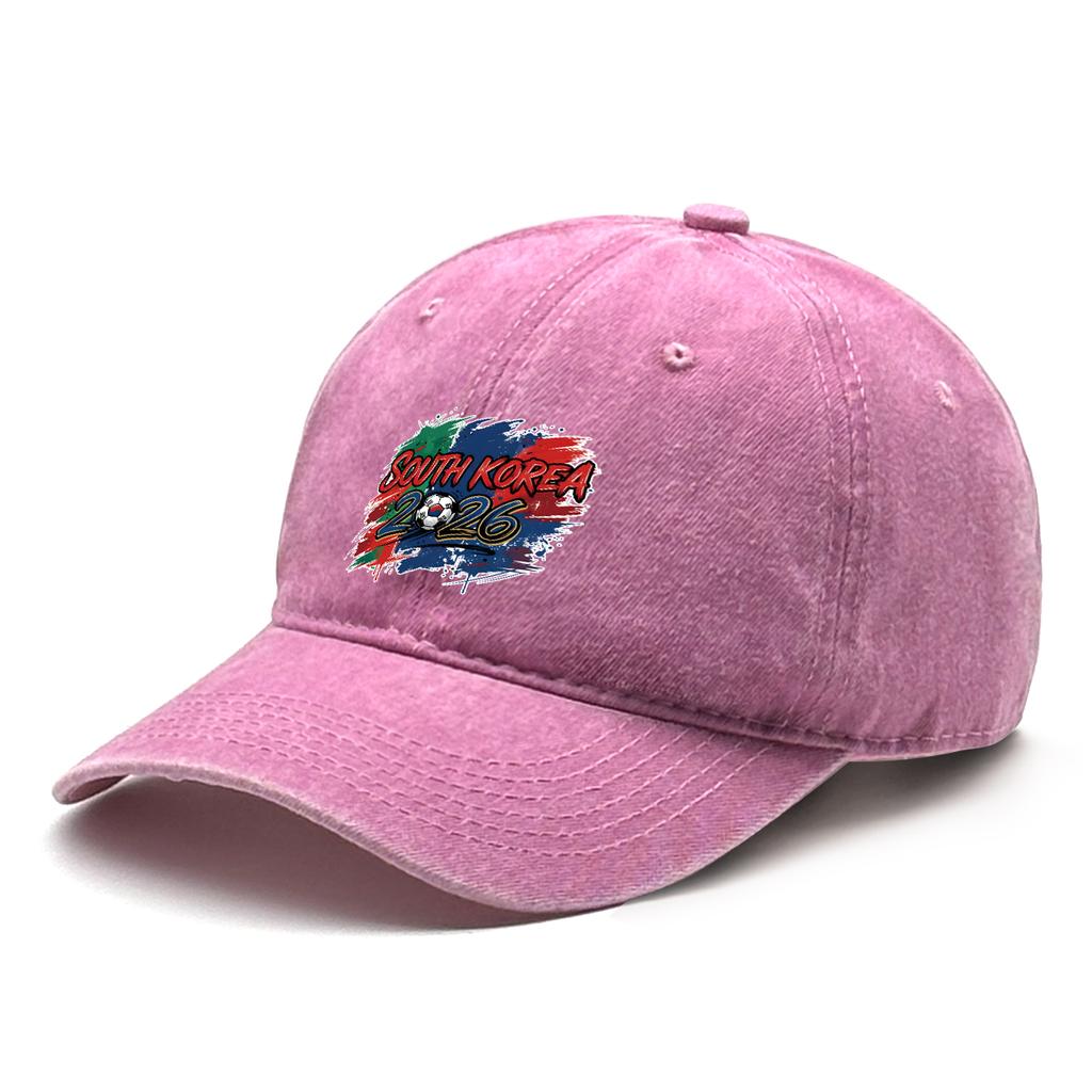 South Korea Flag Printed Baseball Hat Adjustable Sun Hat Unisex With Sweatband Trendy Lightweight Flat Cap For Street Style