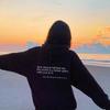 Womens Oversized Hooded Sweatshirt With Kangaroo Pocket Letter Print Short Sleeve Loose Fit