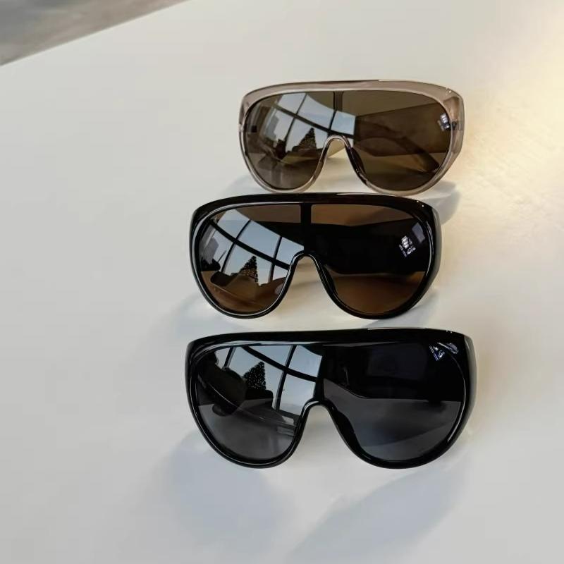 Retro Okulary Przeciwsłoneczne Aviator z Dużą Oprawką dla Kobiet Y2K Street Photography Spersonalizowana Moda Punkowe Okulary Męskie Trend UV400