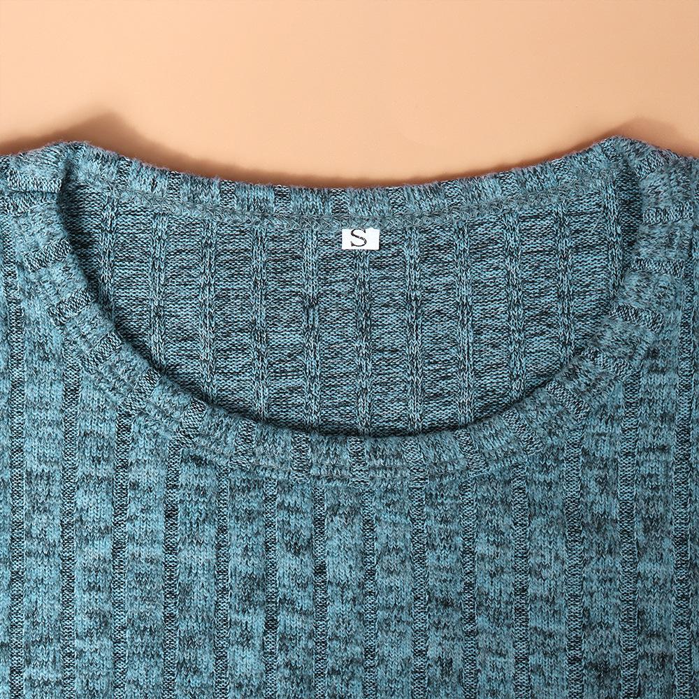 GMXIA Damenmode, lässig, einfarbig, langärmelig, O-Ausschnitt, Blusen und Hemden